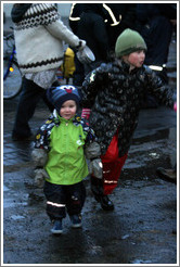 Children.  Reykjavik protest.