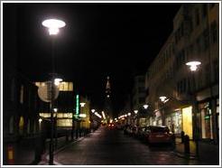 Sk&oacute;lav&ouml;r&eth;ust&iacute;gur, a street in old town Reykjavik.