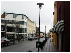 Sk&oacute;lav&ouml;r&eth;ust&iacute;gur, a street in old town Reykjavik.