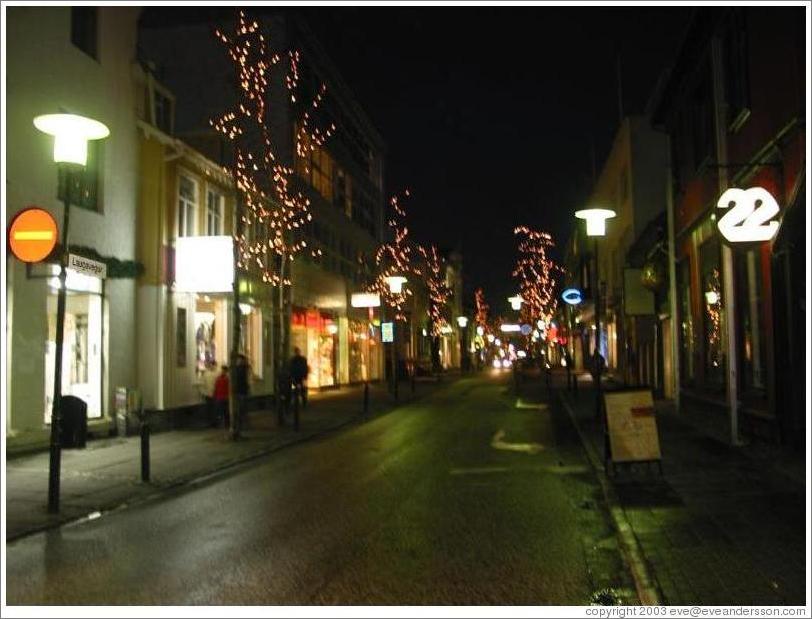 Smi&thorn;just&iacute;gur, a street in old town Reykjavik.