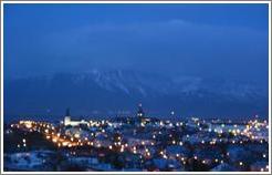 View of Reykjavik from the Perlan restaurant.