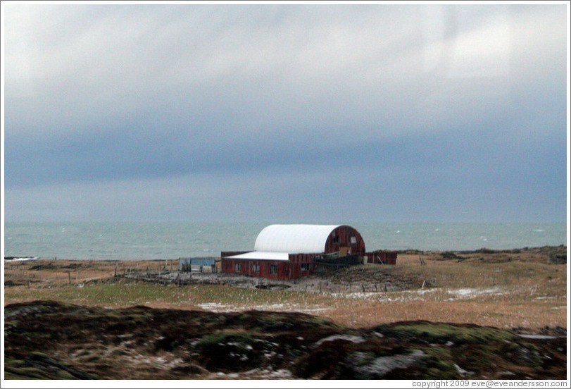 Building on Iceland's volcanic coast.