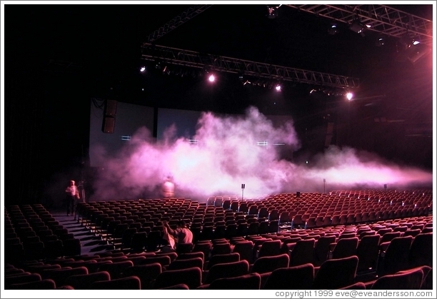Smoke machines at Andersen Consulting conference.