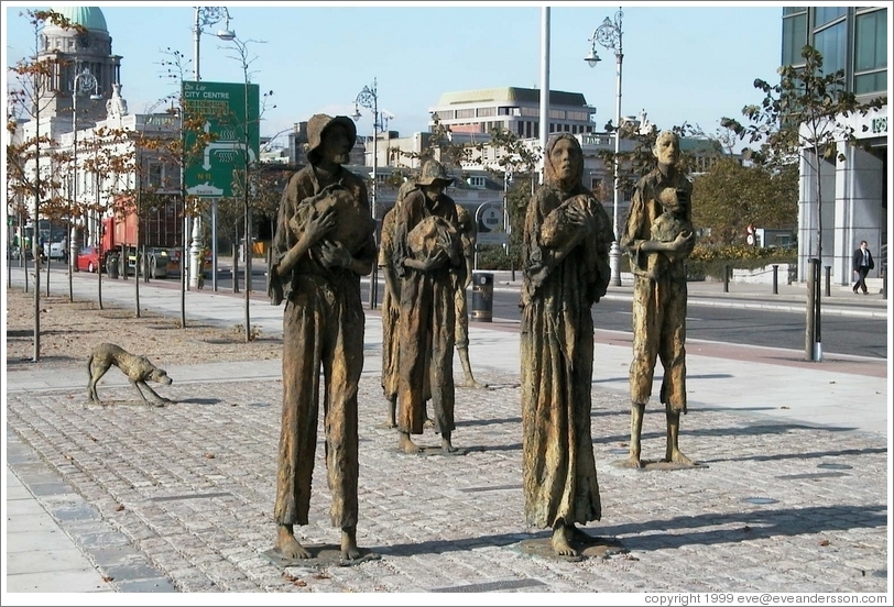 A commemoration of the starving peasants of Dublin (on the bank of the Liffey).