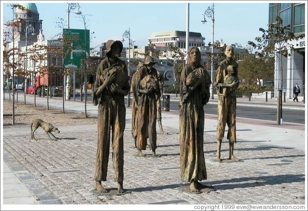 A commemoration of the starving peasants of Dublin (on the bank of the Liffey).