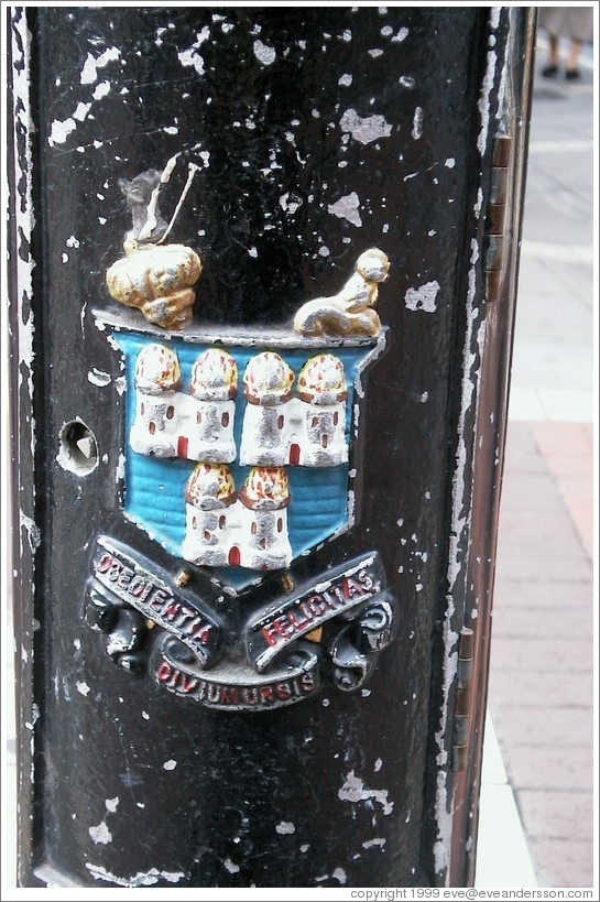 Detail from a street post.