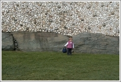 Adorable tourist at Newgrange.
