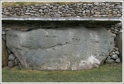 Carved rock at Newgrange.