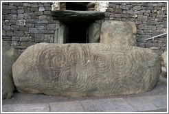 Carved rock at Newgrange.