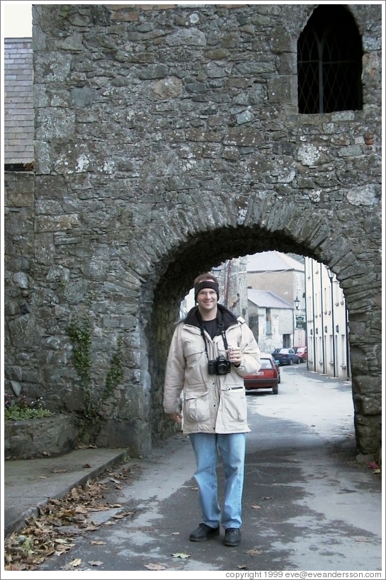 Philip in front of tunnel.