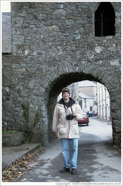 Philip in front of tunnel.