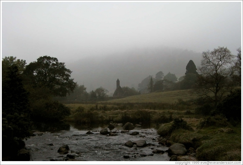 House beyond river.