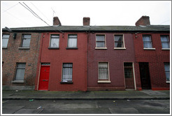 Five shades of red.  Brick houses.  Nicholas Avenue.