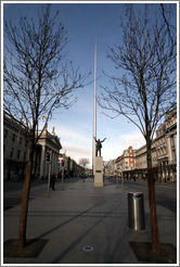 The Spire, behind statue of James Larkin.  O'Connell St.