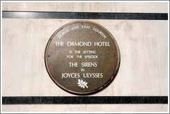 Ormond Hotel.  Setting of the episode of the Sirens in James Joyce's Ulysses.