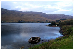 Connemara region of Ireland's west coast, with grave in the Atlantic.