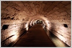 Templar Crusader Tunnel, a tunnel used by the Knights Templar, connecting a Templar palace to the port.  Old town Akko.