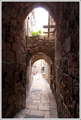 Street with arches, old town Akko.