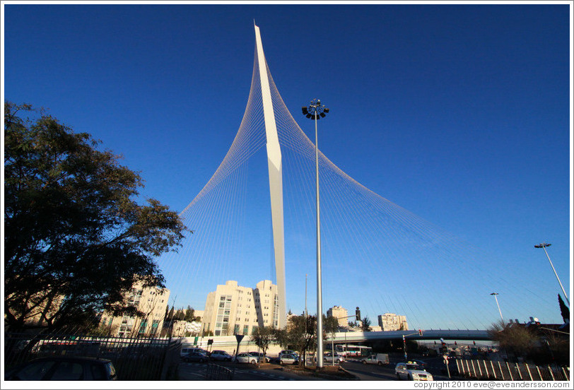 Jerusalem Chords Bridge, a tram and pedestrian bridge.