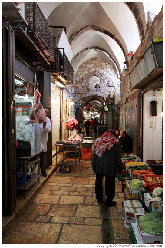 Al-Lahhamin Street, Christian Quarter, Old City of Jerusalem.