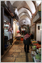 Al-Lahhamin Street, Christian Quarter, Old City of Jerusalem.