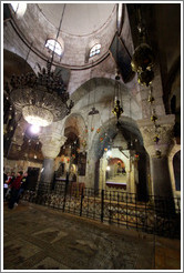 Armenian section of the Church of the Holy Sepulchre, with a mosaic floor.  Christian Quarter, Old City of Jerusalem.