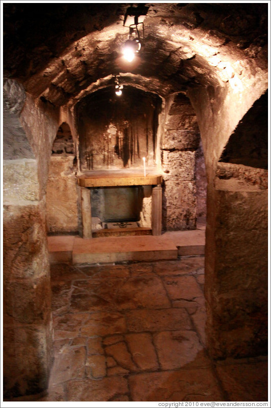 Crusaders section, Church of the Holy Sepulchre, Christian Quarter, Old City of Jerusalem.