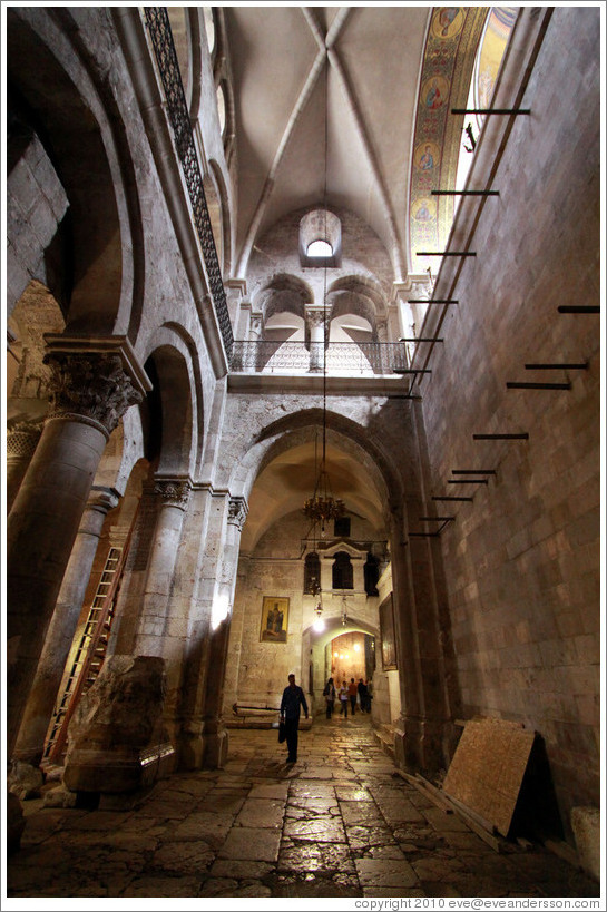 Crusaders section, Church of the Holy Sepulchre, Christian Quarter, Old City of Jerusalem.