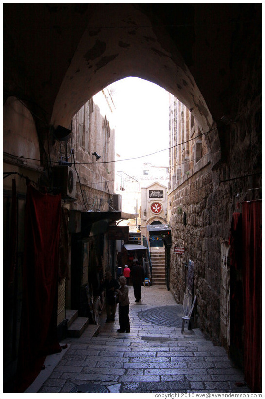 El-Khanqa Street, Christian Quarter, Old City of Jerusalem.