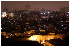 Damascus Gate and walls around the Old City of Jerusalem.