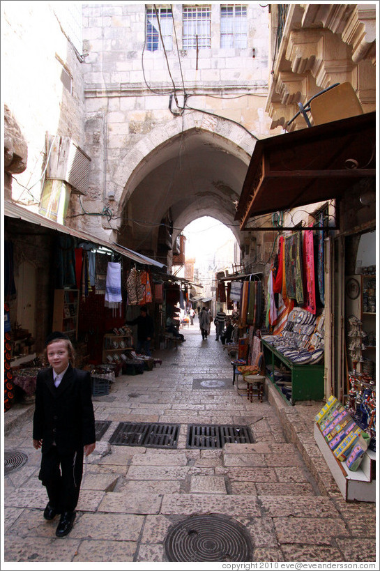 Boy, Chain Street, Jewish Quarter, Old City of Jerusalem.