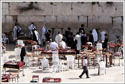 Men's section, Western (Wailing) Wall, Old City of Jerusalem.