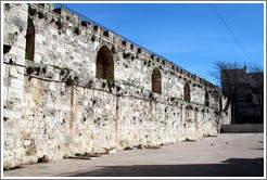 City wall, el-Ghazali Square, Muslim Quarter, Old City of Jerusalem.
