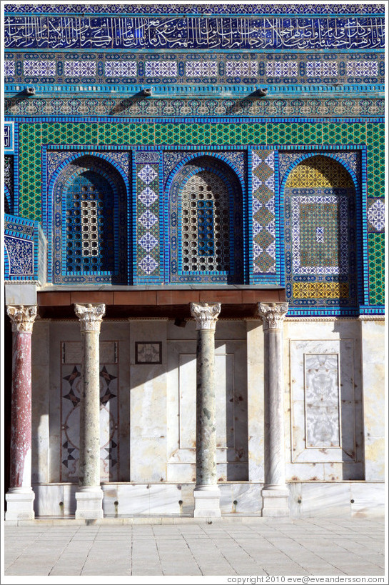 Wall, Dome of the Rock, Haram esh-Sharif (Temple Mount).