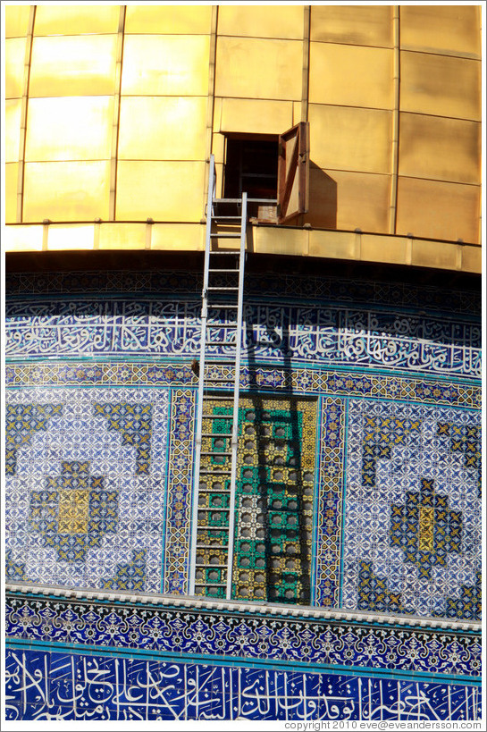 Ladder, Dome of the Rock, Haram esh-Sharif (Temple Mount).