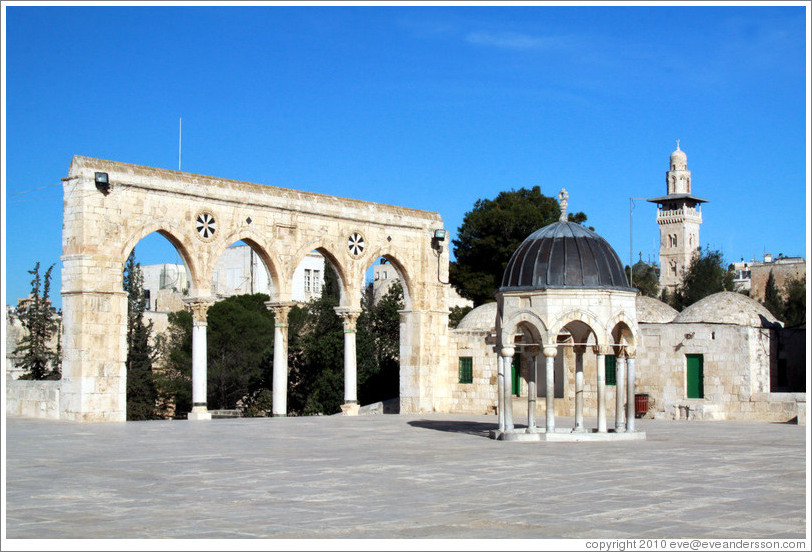Arches (qanatir) and dome, Haram esh-Sharif (Temple Mount).