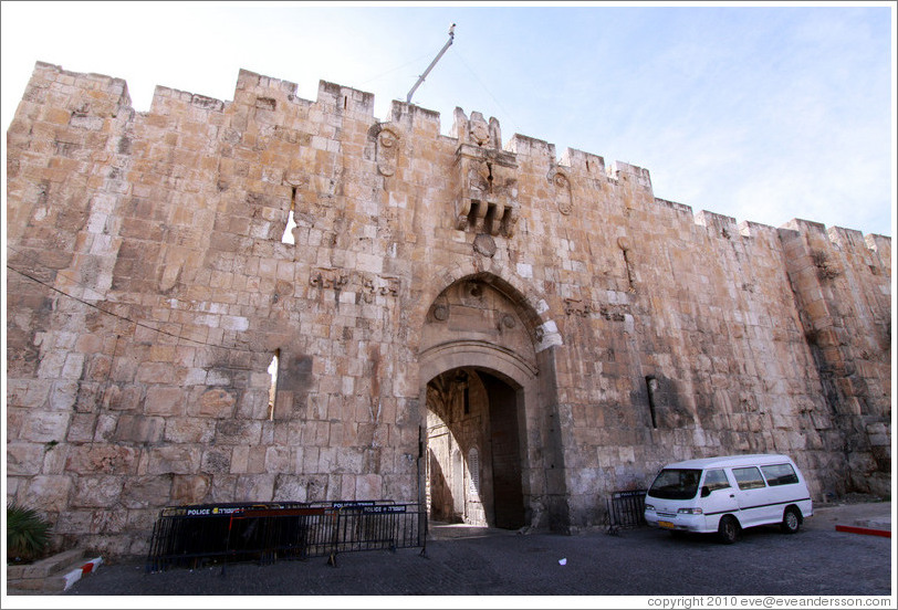 The Lions' Gate, Muslim Quarter, Old City of Jerusalem.