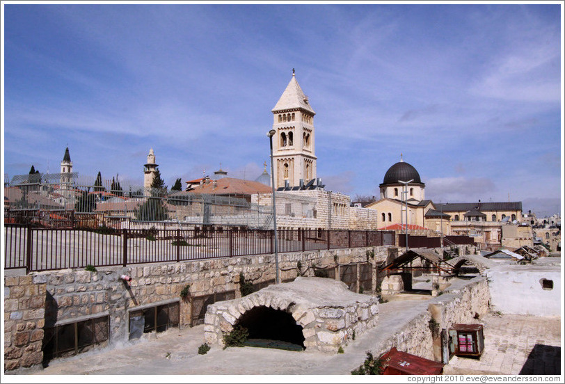 View from the rooftops, Old City of Jerusalem.