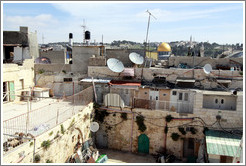 View from the rooftops, Old City of Jerusalem.