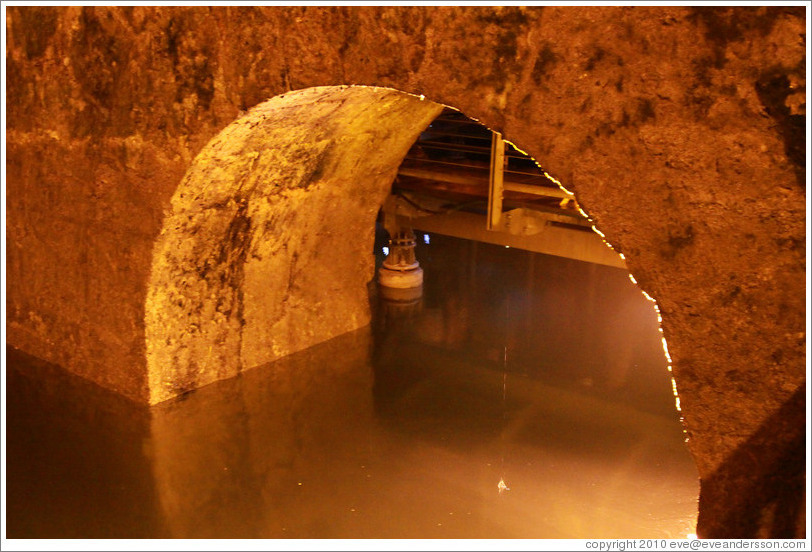 Ancient waterway, Western Wall Tunnel.
