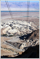 Cable car, desert fortress of Masada.