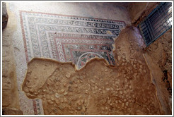 Mosaic floor, Western Palace, desert fortress of Masada.