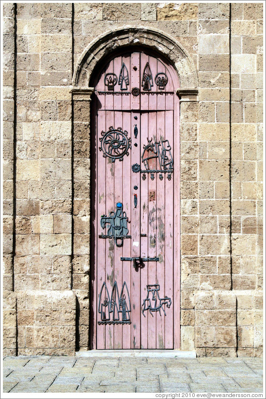 Door, clock tower, Old Jaffa.
