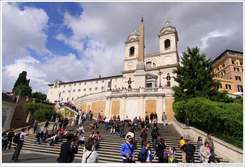 Scalinata della Trinit?ei Monti (the Spanish Steps), leading to Trinit?ei Monti.