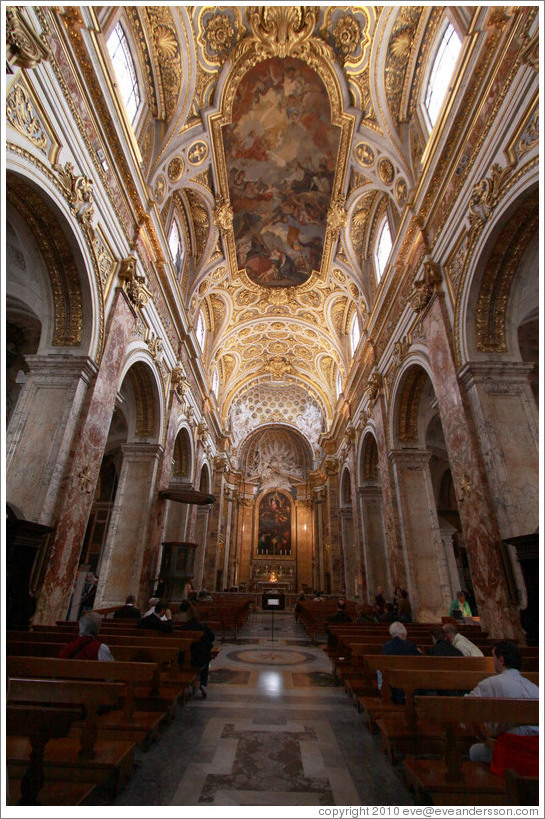 Nave, San Luigi dei Francesi (Church of St. Louis of the French).