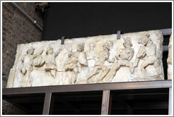 Relief with gladiatorial scenes.  The Colosseum.