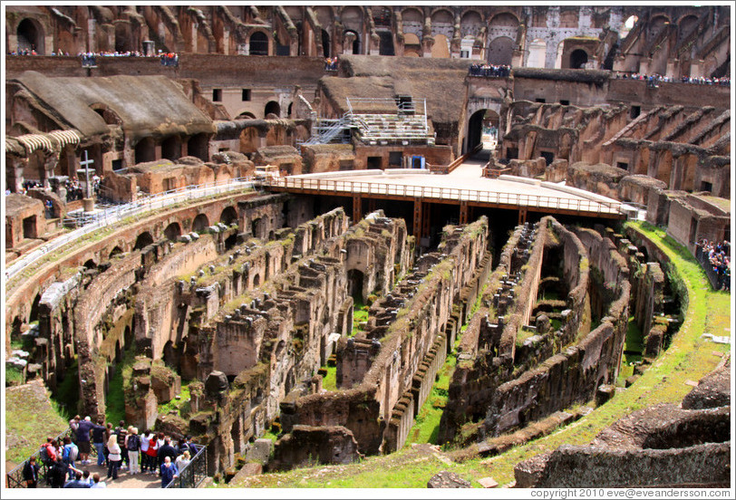 Underground area.  The Colosseum.