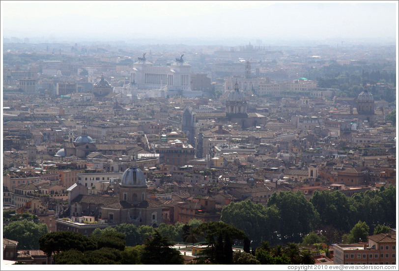 Rome, viewed from St. Peter's Basilica in Vatican City.