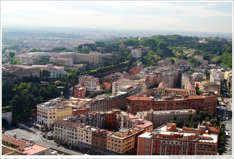 Rome, viewed from St. Peter's Basilica in Vatican City.