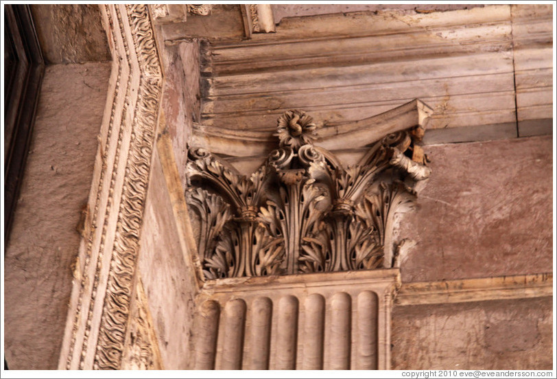 Corinthian column.  The Pantheon.